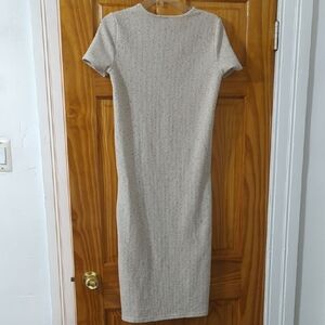 SHEIN Cream Long Sleeve Dress